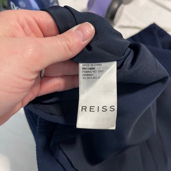 Reiss Hannah knitted flippy skirt a line style navy blue women’s size US 6 - Picture 5 of 7